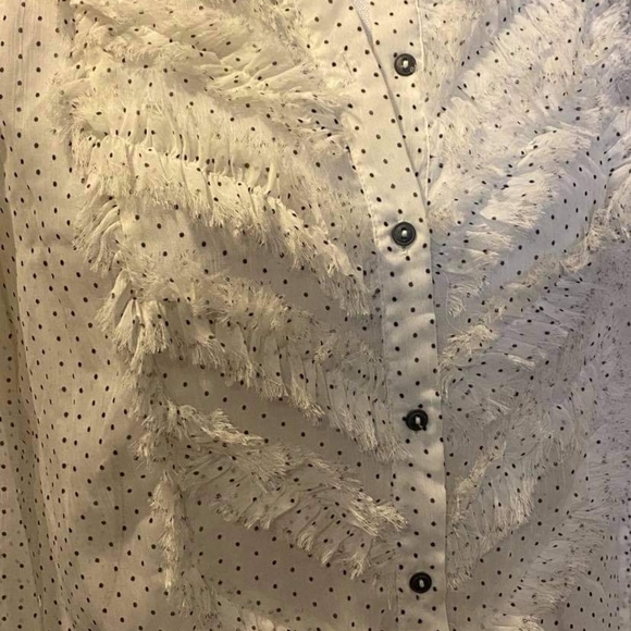 Free People Black & White Dot Button Up Blouse - Picture 4 of 4